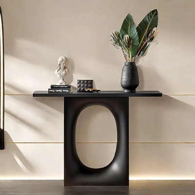 Italian Minimalist Black Console Table