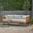 Patio Furniture Set, Outdoor 3 Seater Sofa And Round Coffee Table-1283438435