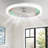 Makaiyla 20" Flush Mount Ceiling Fan Lights With RGB LED and Remote&App Control