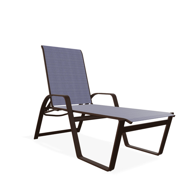 Holna Outdoor Rust-Resistant Metal Chaise Lounge
