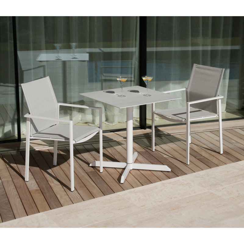 Mercury Dining Outdoor Dining Armchair, Seagull/Arctic White