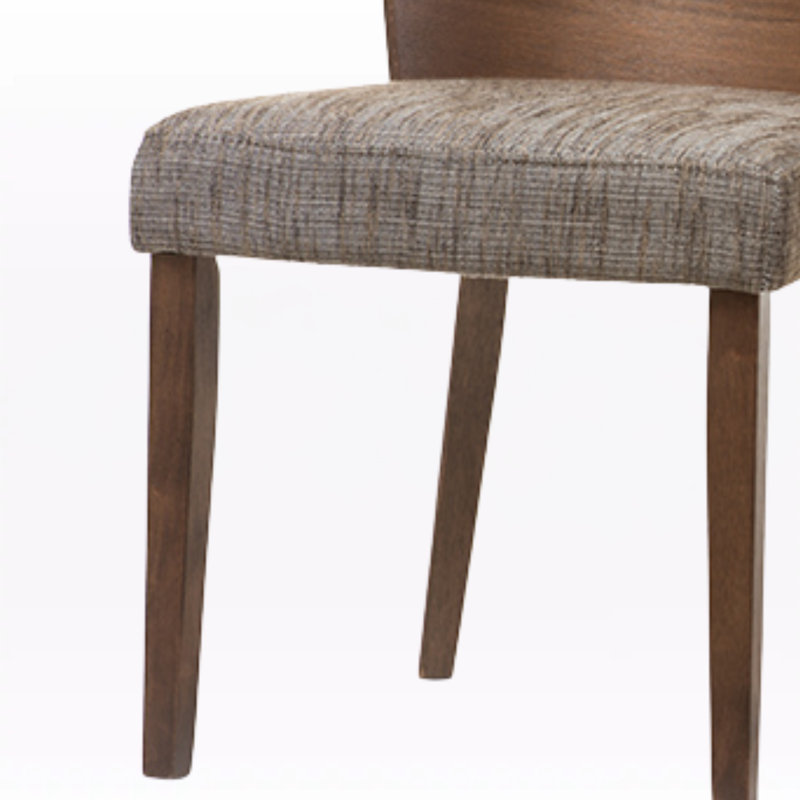 Chaise de salle à manger moderne Sparrow en bois brun et gravier, H 31,25 po x l 20,63 po x P 22 po