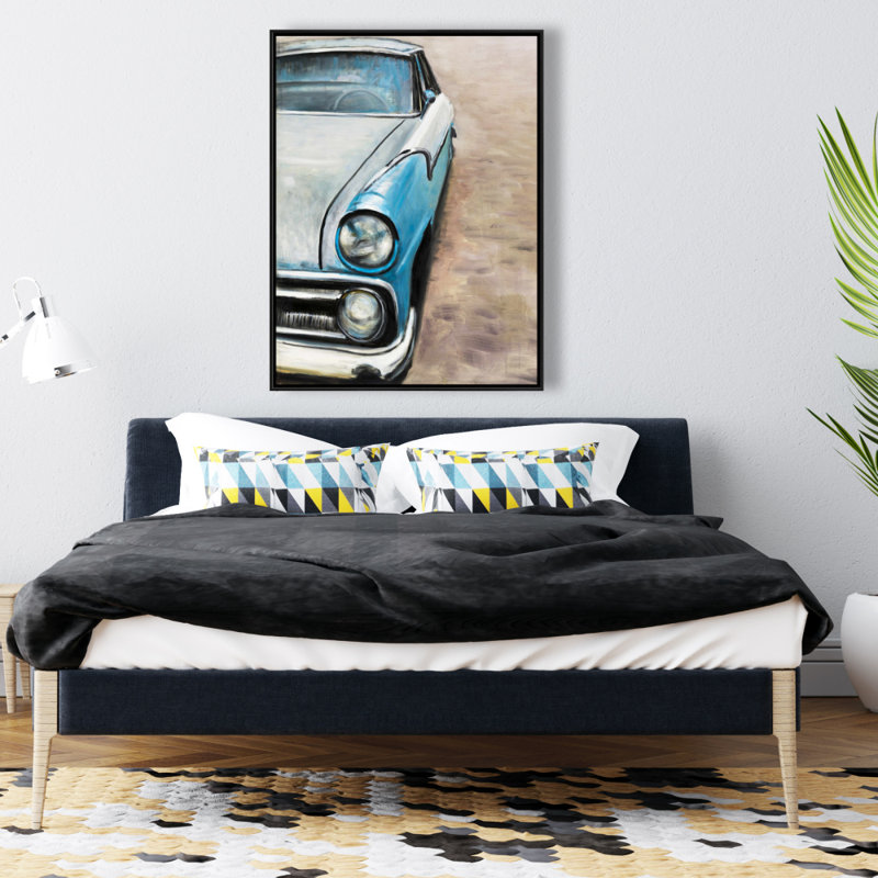 Old Classic Car Print On Canvas, H 48 po x l 36 po