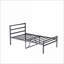 Structure de lit plateforme simple en métal - Aucun sommier requis, conception silencieuse robuste, noir pour la chambre à coucher-1654798162