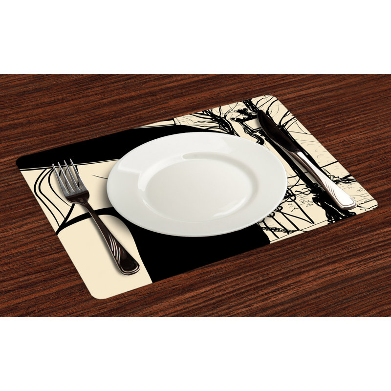 Polyester Abstract Rectangle Placemat