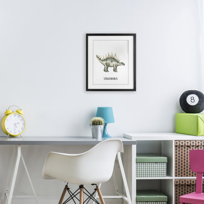 Meet The Stegosaurus Framed Print Under Glass, design by Christine Simpson Art