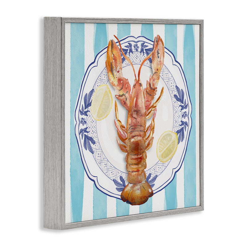 Giclée de fruits de mer à homard, estampe numérique, design par Christie Adams, H 17 po x l 17 po