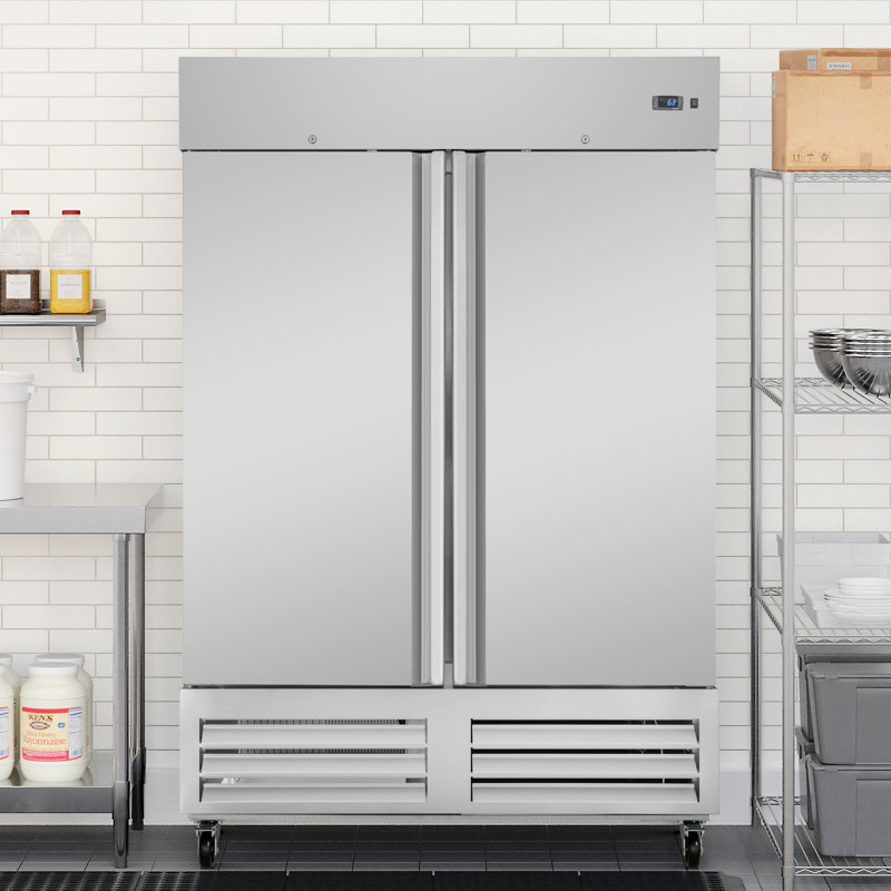 54" Stainless Steel Commercial Two-Door Convertible Refrigerator/Freezer