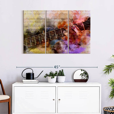 Guitare solo, reproduction sur toile