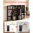 Media Storage Cabinet, 4-Tier DVD Shelf Organizer, 24.02 x 14.49 x 33.31 in Multimedia Storage Organizer for CDs, DVDs, Books, Games, CD Shelf for Living Room, Home Office, Recording Room, Brown