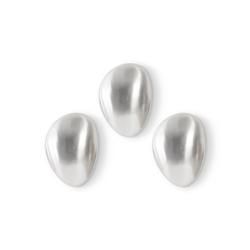 Brass River Stone Wall Décor Set of 3, 16" H x 13" W x 9" D, Silver