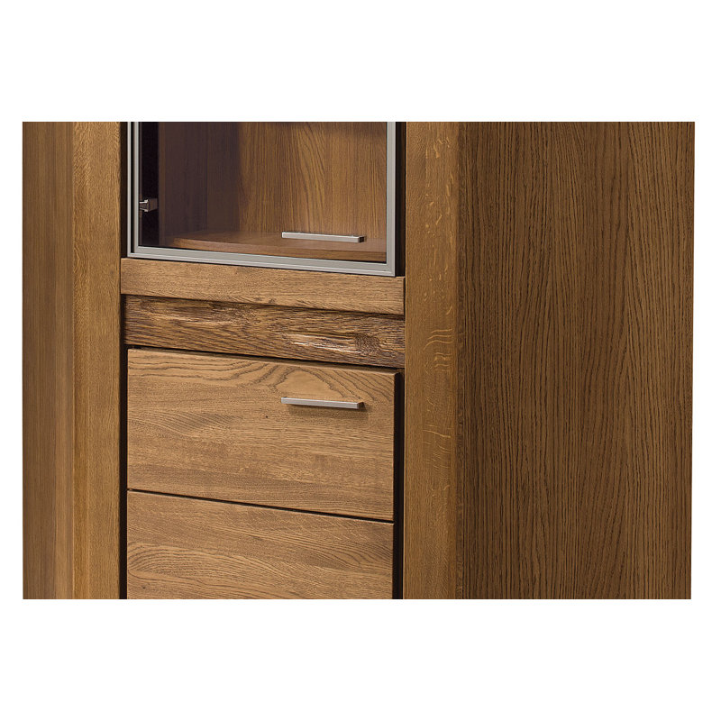 VELVET Solid and Manufactured Oak Wood Bar Cabinet