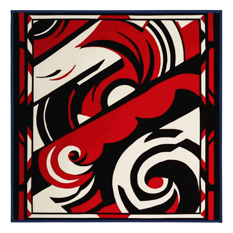 Sinister Swirl Rug, Square 6'