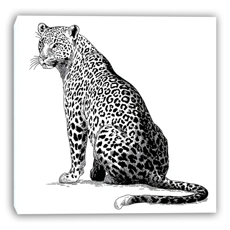 «Classic Leopard», art mural sur toile tendue, 20"W x 20"H x 1.5"D