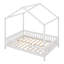 Lit double avec auvent, cadre de lit en forme de maison avec de hautes rampes, toit-830727329