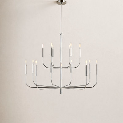 Tedder 15-Light Dimmable Tiered Chandelier