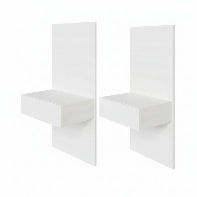 Floating Nightstand Extension Panel, White