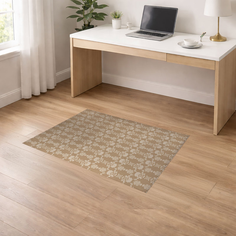Tapis de bureau léger décoratif pia, Naturel, L 84 po x P 60 po
