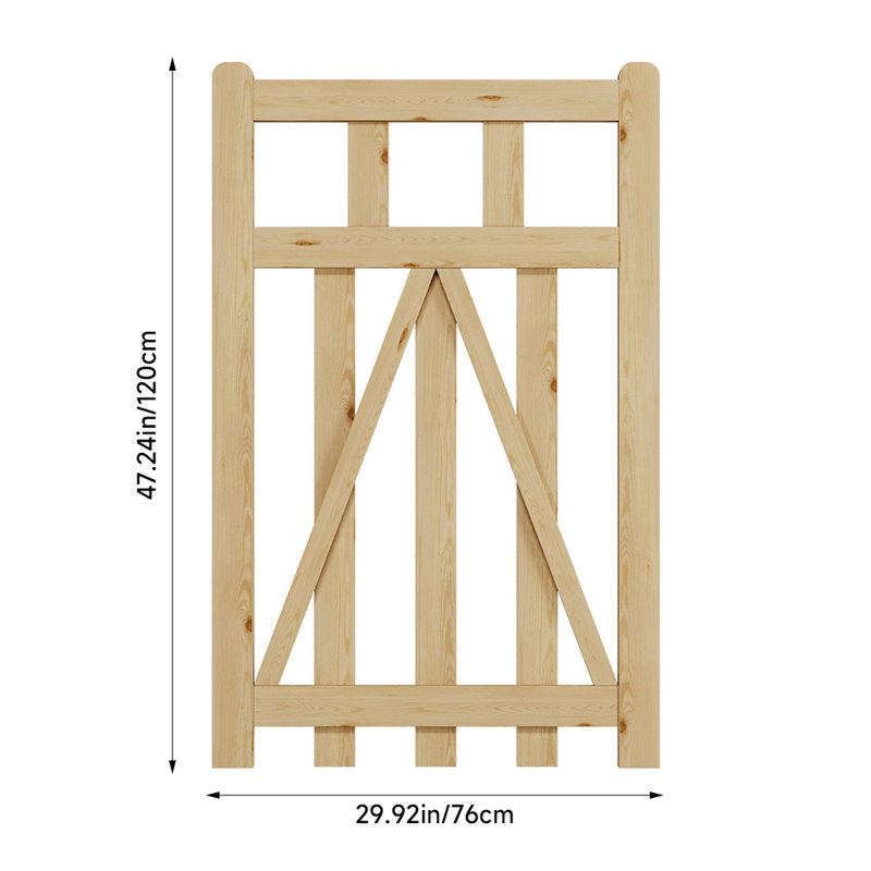 Chesnut Wood Gate, 120cm H x 76cm W x 5cm D