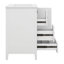 Meuble-lavabo 24 po avec lavabo en céramique, armoire de rangement multifonctionnelle avec trois tiroirs et tablette réglable, porte à fermeture en douceur-114294648