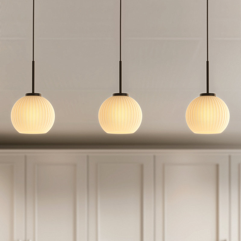 Luminaire suspendu pour îlot de cuisine 3 lumières Catoe