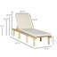 Outdoor Chaise Lounge Chair With Adjustable Backrest And Cushion