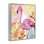 Flamant rose et plantes aux couleurs vives, art de la giclée encadrée, design par Kim Allen