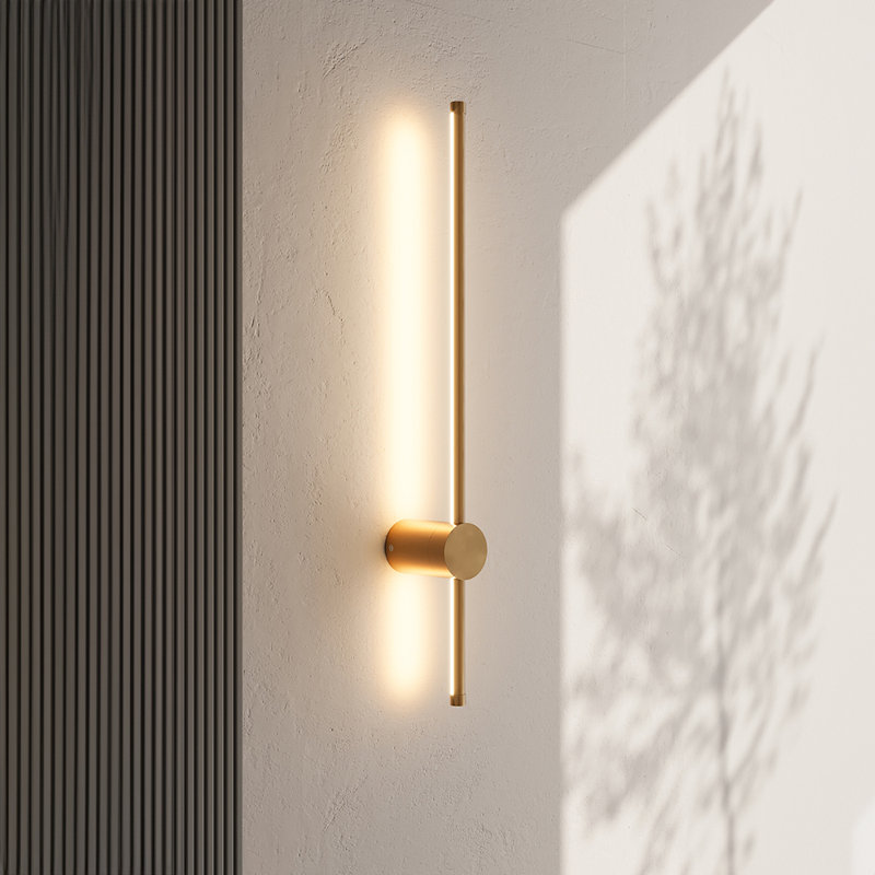 60cm Aluminium LED Flush Mounted Sconce, Gold, 3000K