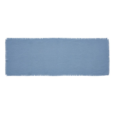 Burlap Dove Gray Runner Fringed
