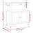 vidaXL Kitchen Trolley MONZA 33.1"x15.7"x34.8" Solid Wood Pine-1452684368