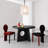 Black Round Solid Dining Table For Dining Room/Kitchen-520397911