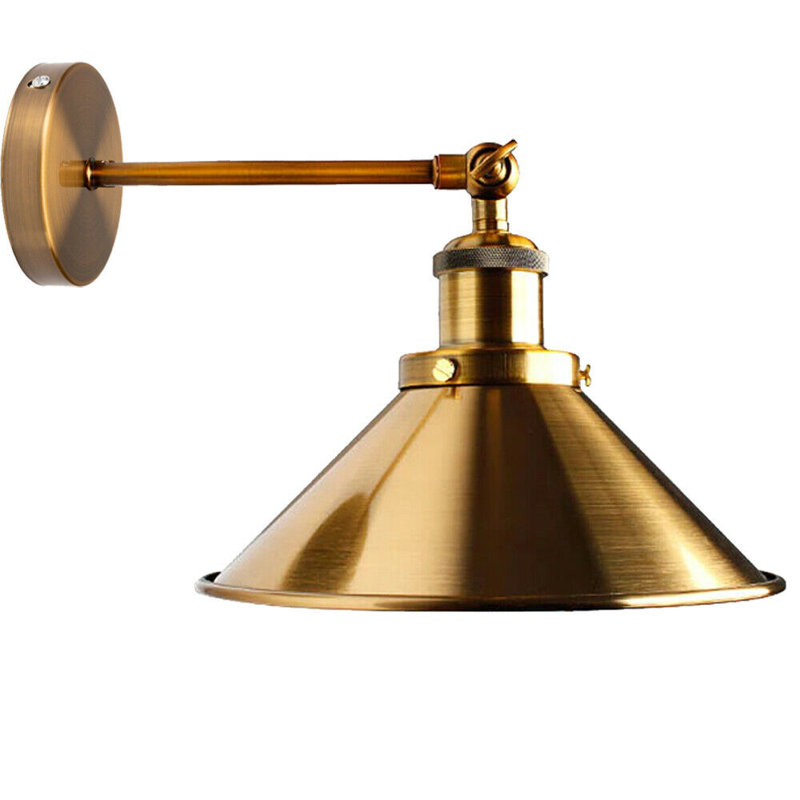 Aybar Armed Sconce, 17cm H x 22cm W x 17cm D, Yellow Brass, Yellow Brass