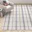 Louisa Plaid Handmade Flatweave Light Gray/Oatmeal/Gray Area Rug-903906650