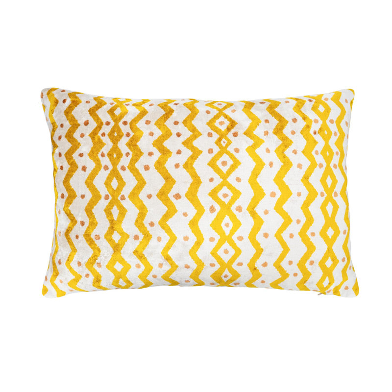 Ikat Pillow Cover, Yellow Casablanca