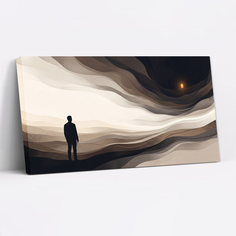 Art mural sur toile, "Silhouette noire", L 40 po x H 20 po