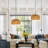 1-light Hanging Lights With Plug In Cord 11.5 Inch Kitchen Pendant Lighting Over Island Rattan Pendant Light Boho Light Fixture