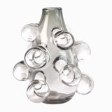 Bubbled Vase-Smoke Grey-Lg