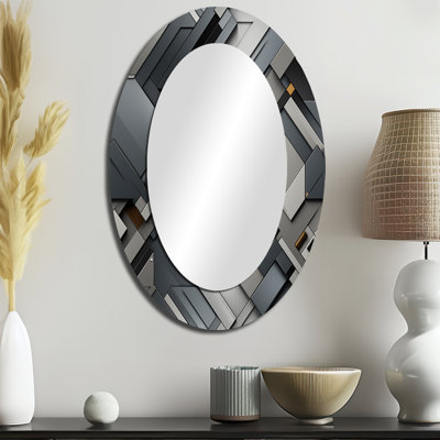 Miroir mural gris en béton gris Symmetry
