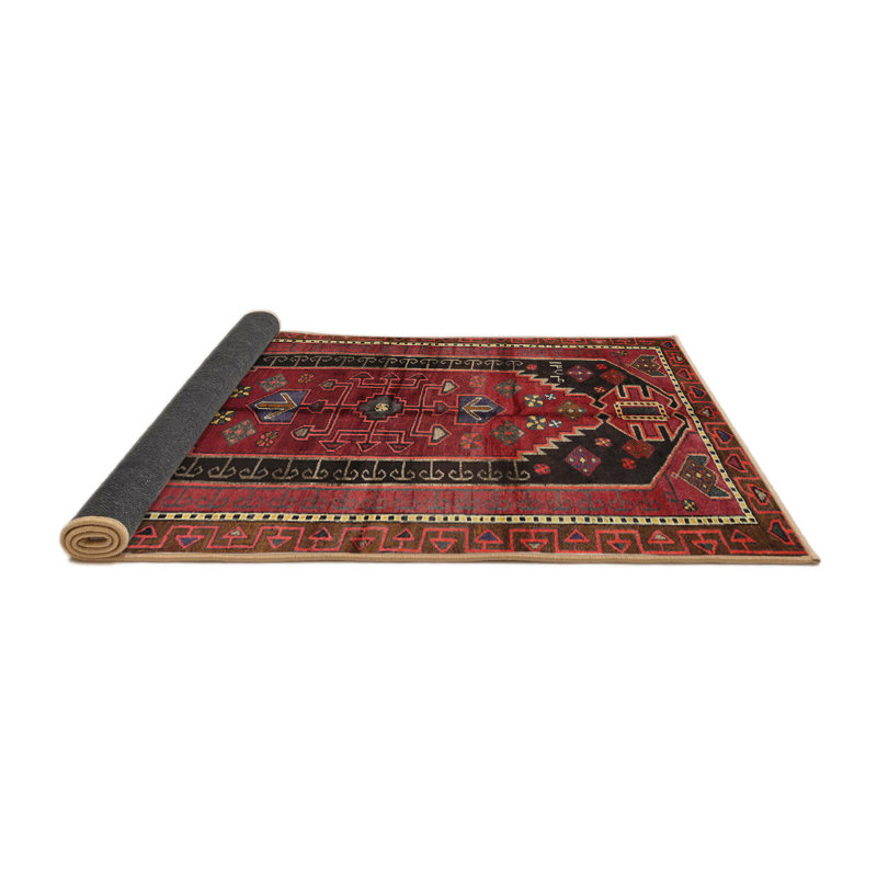 Tapis rouge à motif sud-ouest, Rond 4 pi