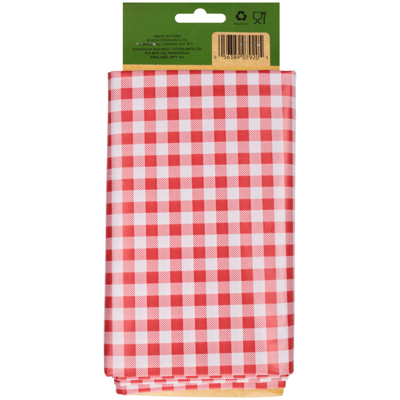 Coghlan's Heavy Weight Red Vinyl Picnic Tablecloth 54" x 72"