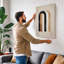 Nested Arches Mid-Century 1 Piece Wrapped Canvas Wall Art-1320905032-1320905035