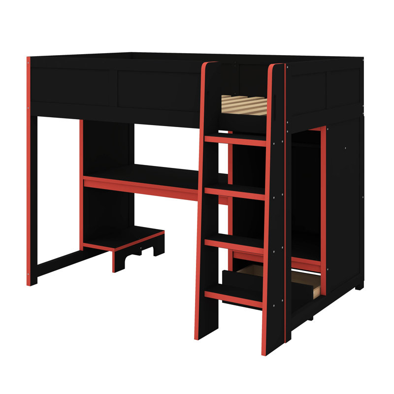 Lit mezzanine simple avec bureau