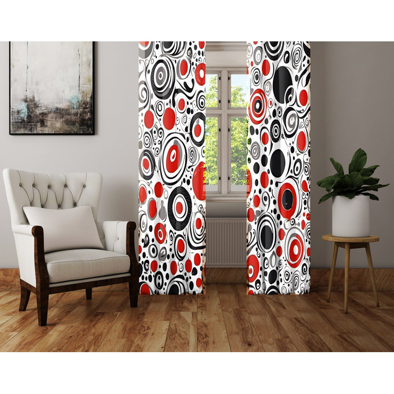 Semi Sheer Curtain Pair, 40" W x 82" L
