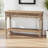 Ganit Seagrass Console Table, Wrapped Frame, Lower Shelf, Natural Wood 30.5'' H X 47.34'' W X 15.93'' D
