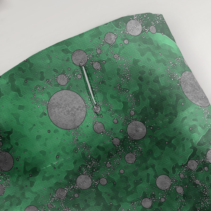Rideau simple en planètes et étoiles, Vert