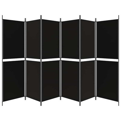 Cloison de séparation d'intimité en tissu 6 panneaux 118,1 x 70,9 po 6 panneaux