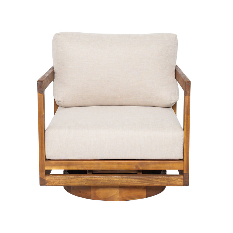 Fauteuil de jardin pivotant à 360° Sundale Outdoor en bois d'acacia, 2