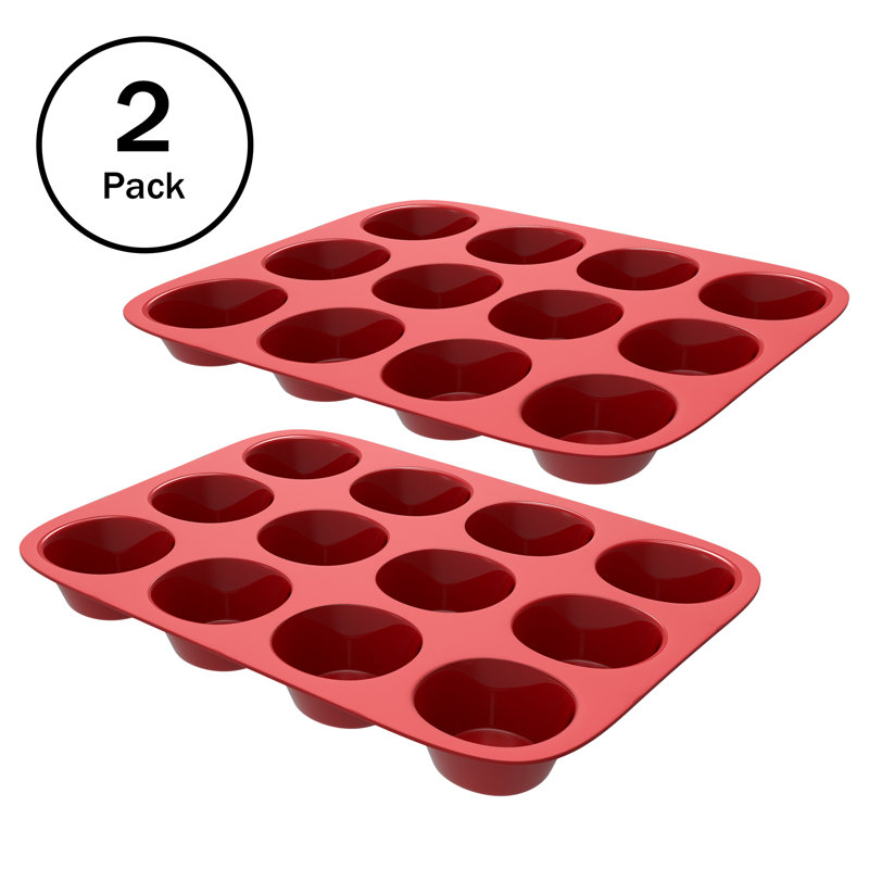 Chef Buddy Non-Stick Silicone Muffin Pan with Lid
