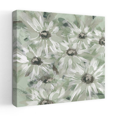 Art contemporain abstrait marguerite sereine contemporaine printemps été
