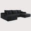 Canapé modulaire rembourré en tissu désossé de style moderne minimaliste pour le salon, canapé d'angle à siège profond, aucun assemblage requis-1196925926-1196925922-1196925924
